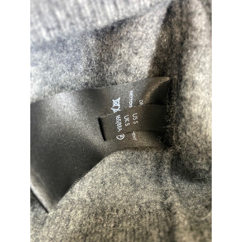Pilcro Grey 100% Cashmere Mock Neck Cropped Sweater Boxy Womens Small - Picture 7 of 8